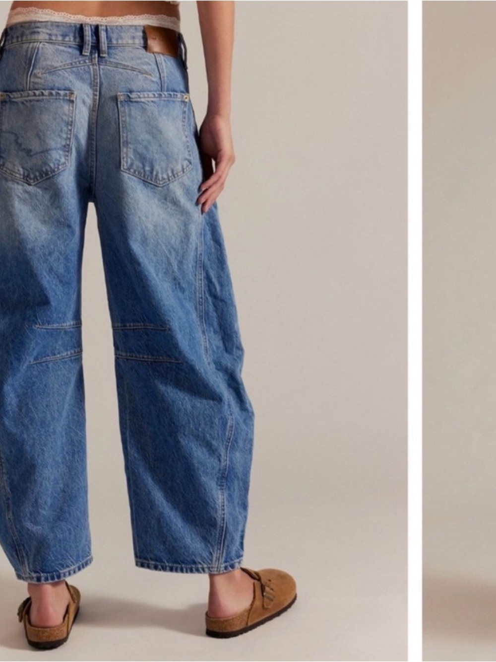 NWT Free People We the Free Women’s 26 Good Luck Mid Rise Barrel Leg Jeans - Picture 4 of 16
